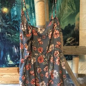 Soft blue and pink flower romper